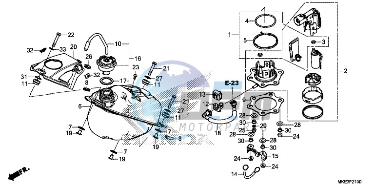 FUEL TANK (CRF450R)