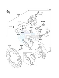 NINJA ZX-6R ZX600RDF FR GB XX (EU ME A(FRICA) drawing Rear Brake