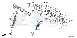 VFR1200XLF CrossTourer - VFR1200X 2ED - (2ED) drawing CAMSHAFT/ VALVE (REAR)