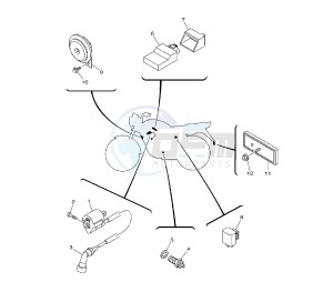 YBR 125 drawing IGNITION COIL AND CDI UNIT