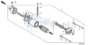 TRX500FA9 Australia - (U) drawing STARTER MOTOR