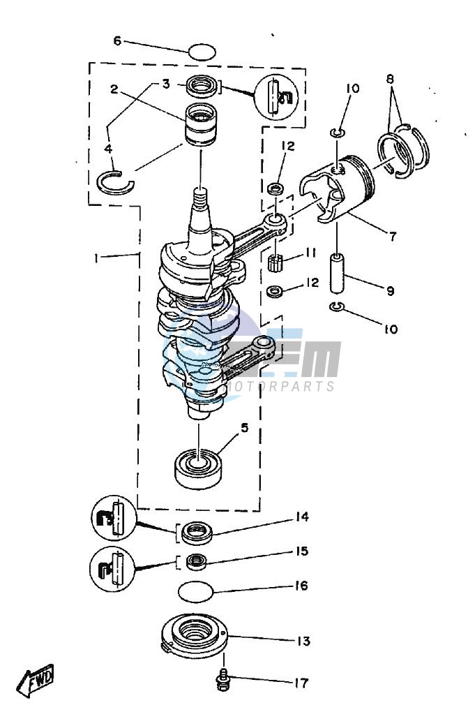 CRANKSHAFT--PISTON