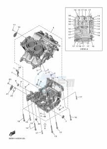 YZF690 YZF-R7 (BEBG) drawing CRANKCASE