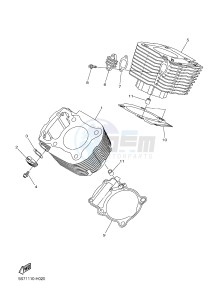 XVS950CU XV950R XV950 R-SPEC (2DX7) drawing CYLINDER