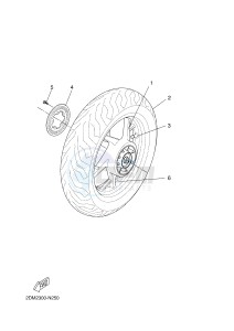 YPR125RA XMAX 125 ABS EVOLIS 125 ABS (2DMC 2DMC) drawing REAR WHEEL