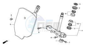 CR85R drawing STEERING STEM