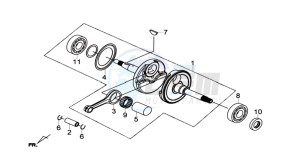 GTS 300i 2012 drawing CRANKSHAFT / PISTON / PISTON RING