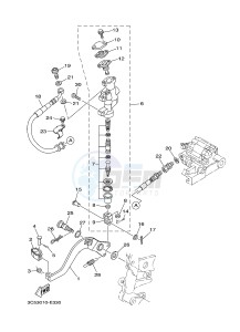 XT250 XT250E SEROW (1YB7) drawing REAR MASTER CYLINDER