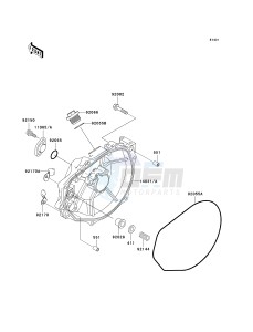 JS 800 A [800 SX-R] (A1-A3) [800 SX-R] drawing ENGINE COVER-- S- -