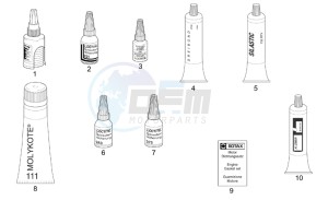 Pegaso 650 ie drawing Sealing and lubricating agents