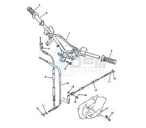 XC BELUGA 125 drawing STEERING HANDLE AND CABLE