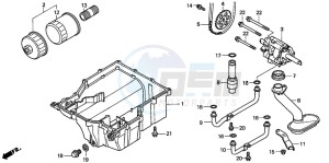 CB1100SF drawing OIL PUMP/OIL PAN/ OIL FILTER