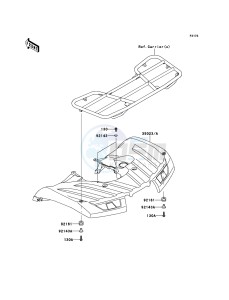 BRUTE FORCE 750 4x4i EPS KVF750GEF EU drawing Rear Fender(s)