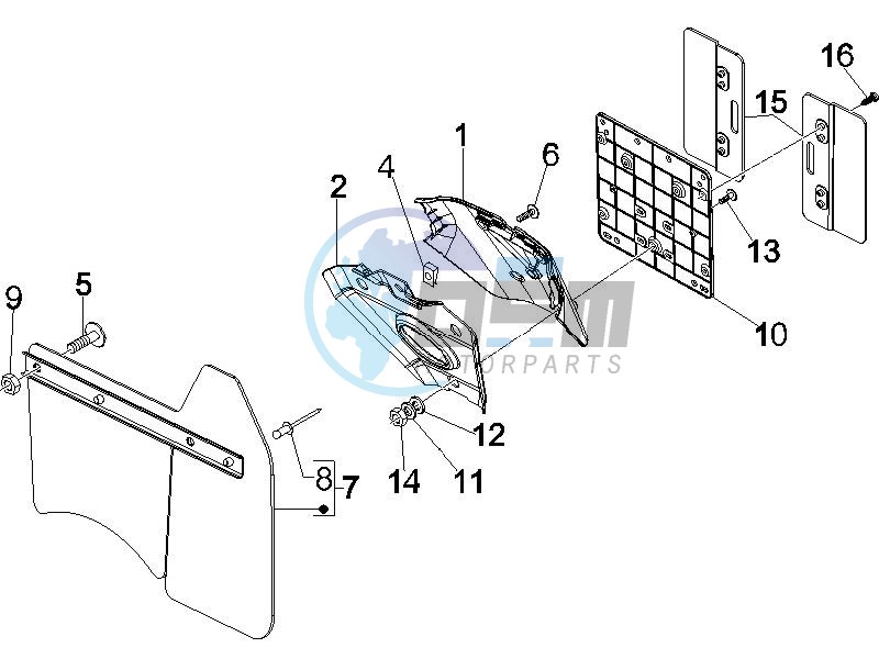 Rear cover - Splash guard