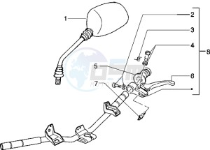 NRG 50 MC3 drawing Handlebars component parts (Vehicle with rear drum brake)