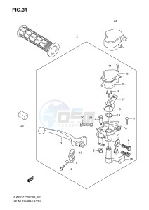 LT-Z90 (P28-P33) drawing FRONT BRAKE LEVER