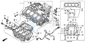 CB600FA3A Europe Direct - (ED / ABS ST 25K) drawing CRANKCASE