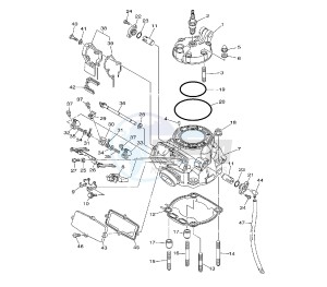 YZ LC 250 drawing CYLINDER AND HEAD