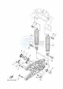 MWS125-C TRICITY 125 (BU5G) drawing REAR ARM & SUSPENSION