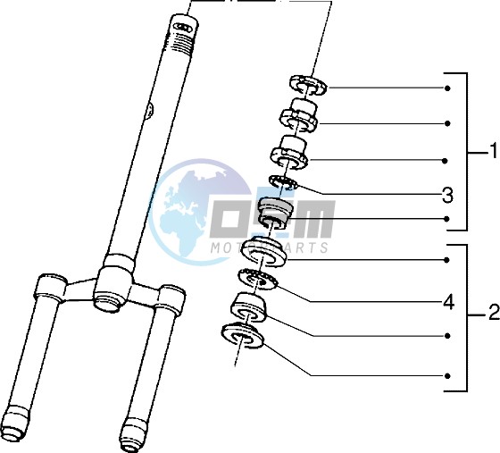 Steering bearing ball tracks