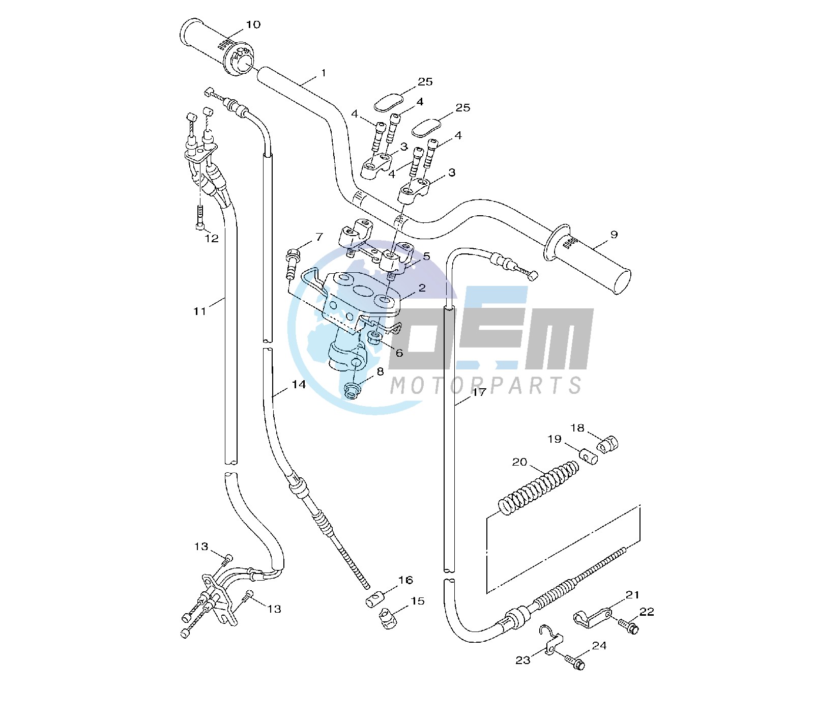 STEERING HANDLE AND CABLE