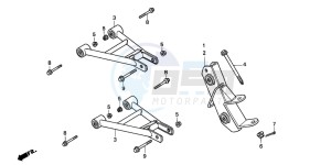 TRX200D FOURTRAX drawing FRONT ARM