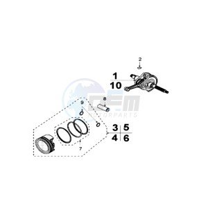 GEOPOLIS 250SC EU drawing CRANKSHAFT AND ZUIGER