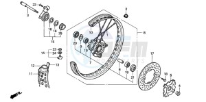 XR650R drawing FRONT WHEEL