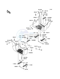 KVF650_4X4 KVF650FCS EU GB drawing Footrests