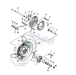 XV VIRAGO 1100 11000 drawing REAR WHEEL