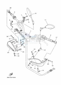 XT1200Z XT1200Z SUPER TENERE ABS (BP87) drawing STEERING HANDLE & CABLE