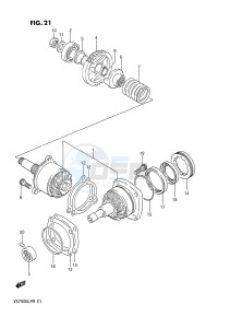 VS750GL (E1) INTRUDER drawing SECONDARY DRIVE GEAR (MODEL G H J K L M)