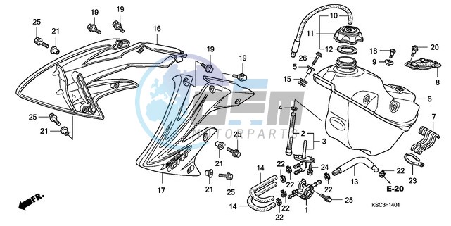 FUEL TANK (CRF250X8/9)