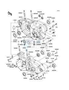 KX250 KX250R6F EU drawing Crankcase