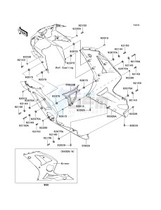 ZX 600 M [NINJA ZX-6RR] (M1) [NINJA ZX-6RR] drawing COWLING LOWERS