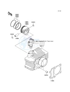 KLX110 KLX110CBF EU drawing Cylinder/Piston(s)