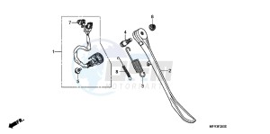 VT1300CXAC drawing SIDE STAND