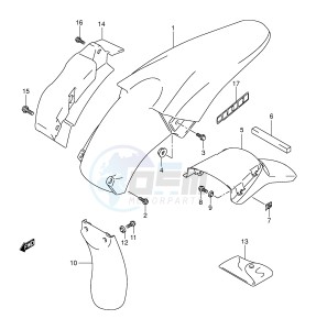 DR-Z400 (E3-E28) drawing REAR FENDER (MODEL Y K1 K2 K3)