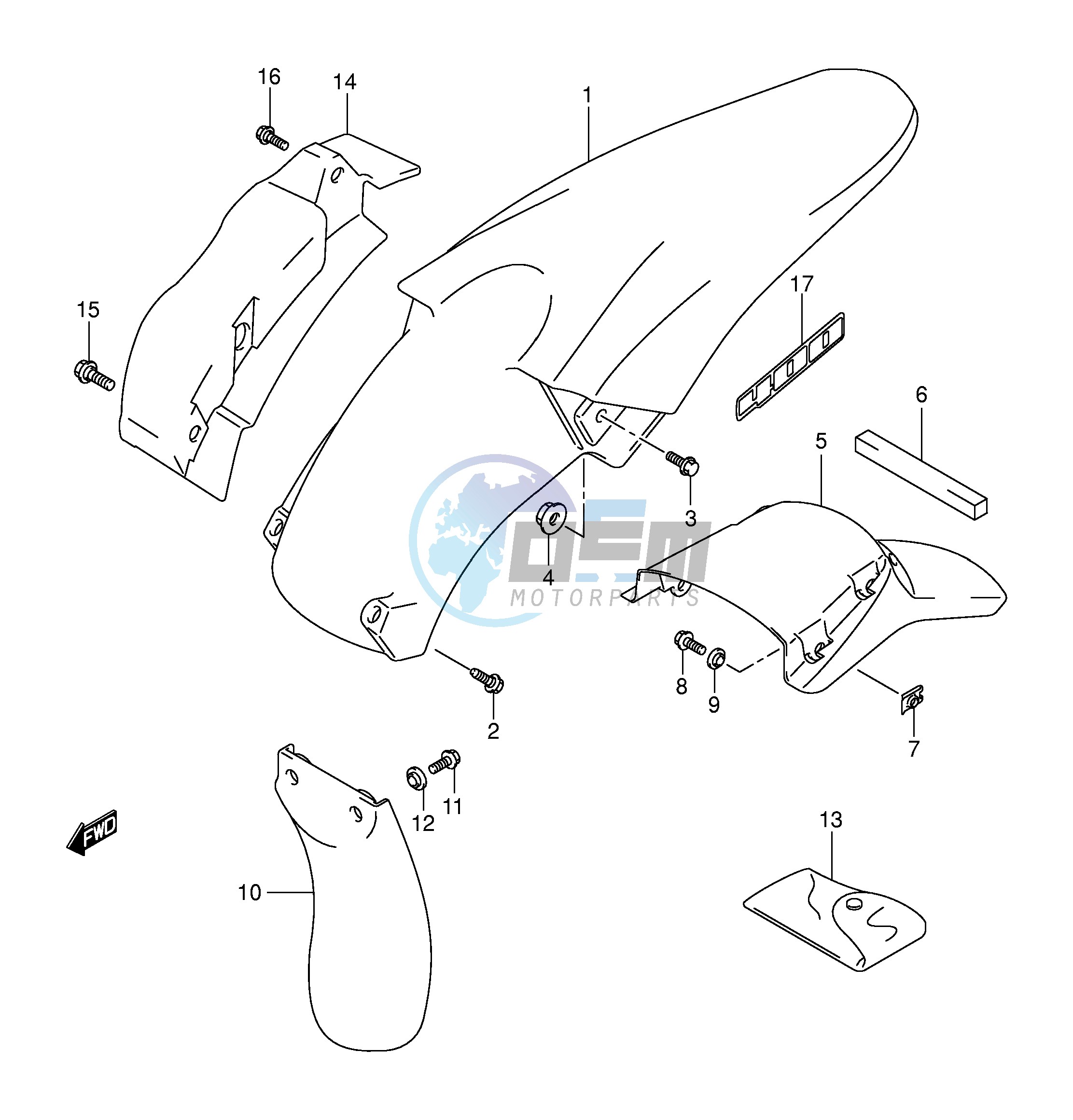 REAR FENDER (MODEL Y K1 K2 K3)