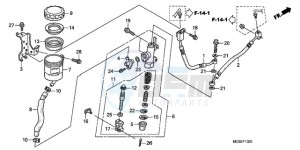 ST1300A9 ED / ABS MME drawing RR. BRAKE MASTER CYLINDER (ST1300A)