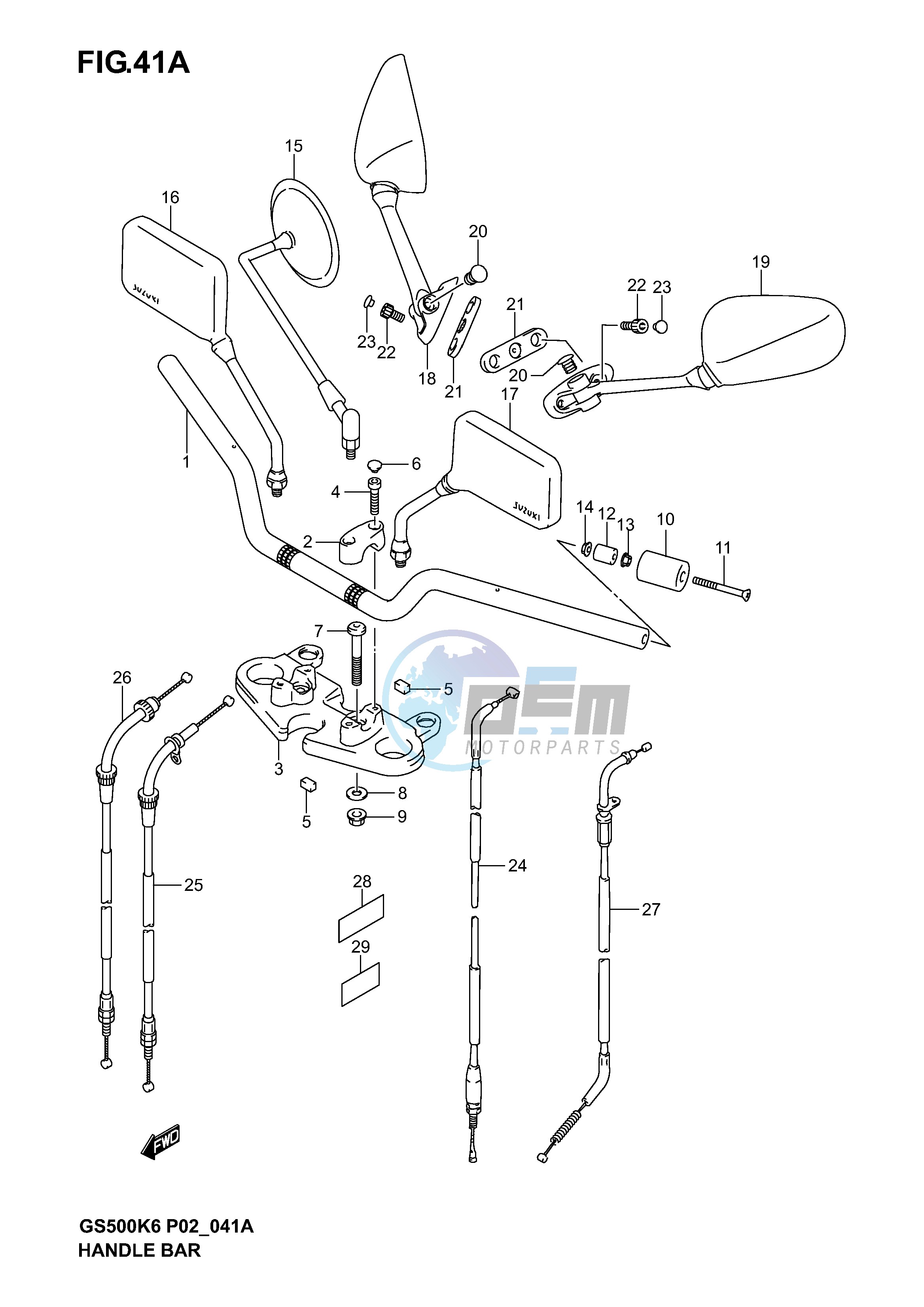 HANDLEBAR (MODEL K4 K5 K6)