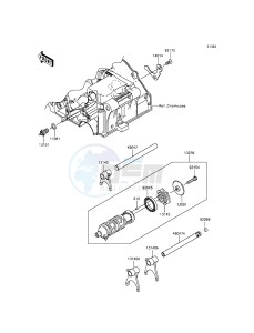 NINJA 300 EX300AEF XX (EU ME A(FRICA) drawing Gear Change Drum/Shift Fork(s)