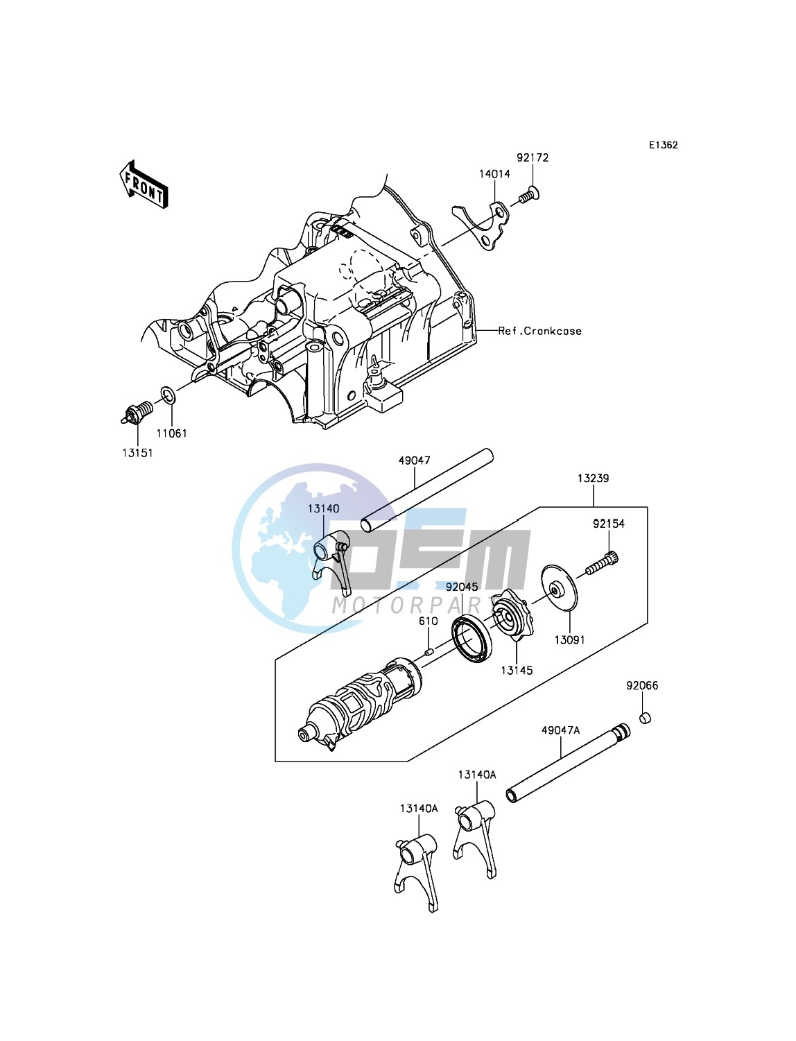 Gear Change Drum/Shift Fork(s)