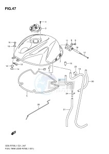 GSX-R750 (E21) drawing FUEL TANK (GSX-R750L1 E21)