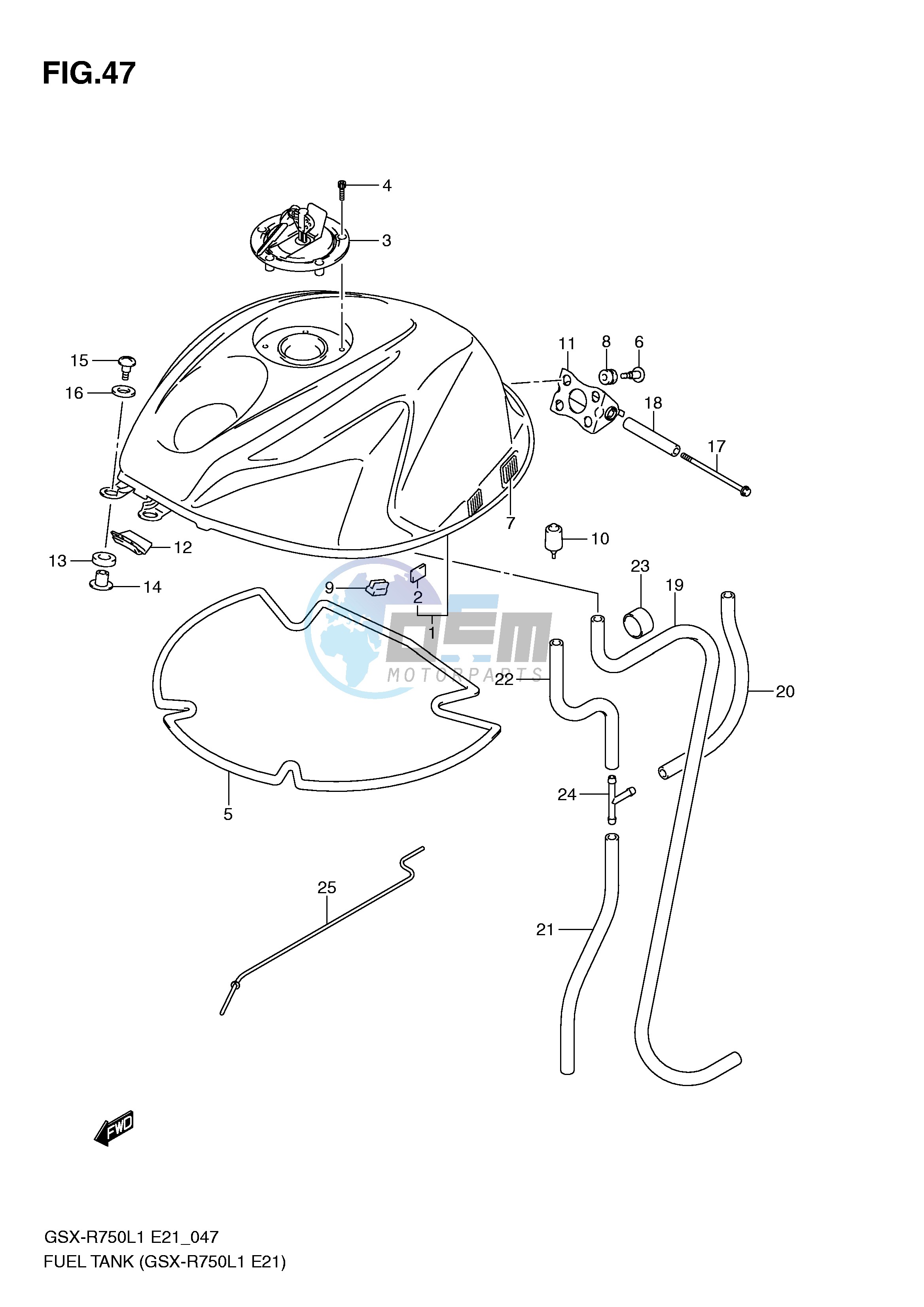 FUEL TANK (GSX-R750L1 E21)