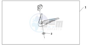 GL1800A UK - (E / MKH) drawing FRONT FENDER ORNA