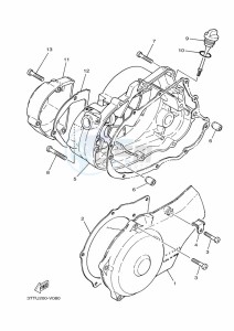 DT125 (3TTV) drawing CRANKCASE COVER 1