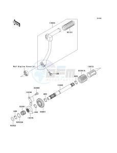 KLX 110 A (KLX110 MONSTER ENERGY) (A6F-A9FA) A8F drawing KICKSTARTER MECHANISM