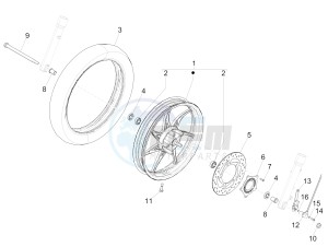 LIBERTY 125 IGET 4T 3V IE E4 ABS (EMEA) drawing Front wheel