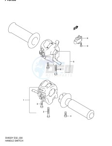 SV650S (E2) drawing HANDLE SWITCH (SV650X UX Y UY K1 UK1 K2 UK2)